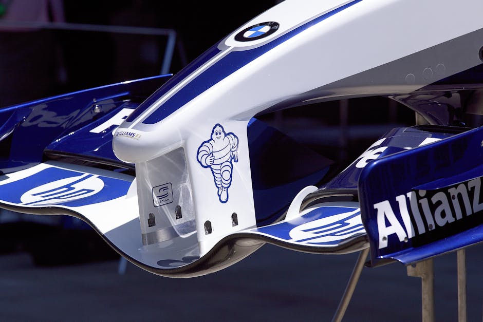 Precision engineering detail of a racing vehicle